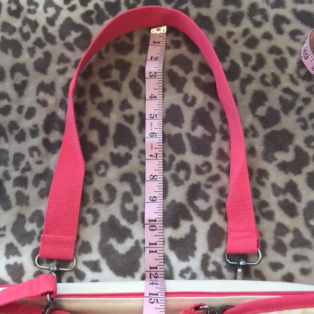 Thirty-One Canvas Crew Thermal Tote in Natural with Coral - Picture 13 of 16